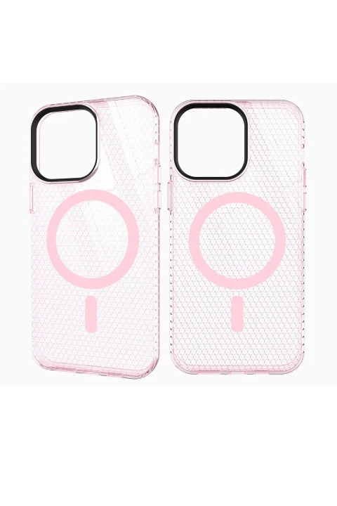 uryport Apple iPhone 14 Pro Kılıf Beta Magneticsafe Silikon - Pembe