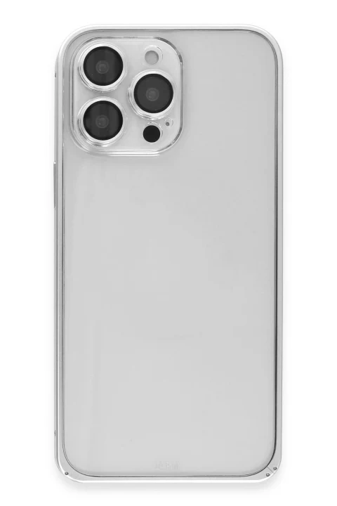 Joko Apple iPhone 15 Pro Metal Bumper Mat Kapak - Gümüş