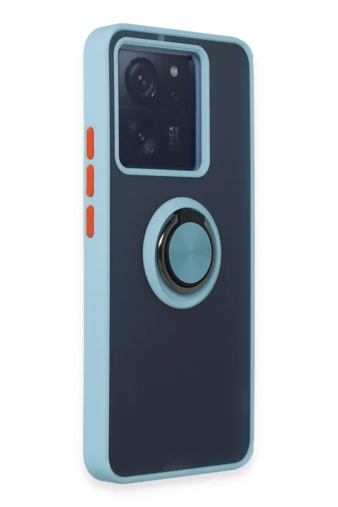 uryport Xiaomi Mi 13T Kılıf Montreal Yüzüklü Silikon Kapak - Buz Mavi