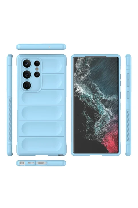 uryport Samsung Galaxy S22 Ultra Kılıf Optimum Silikon - Sky Blue