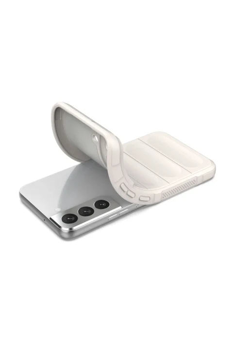 uryport Samsung Galaxy S22 Kılıf Optimum Silikon - Krem