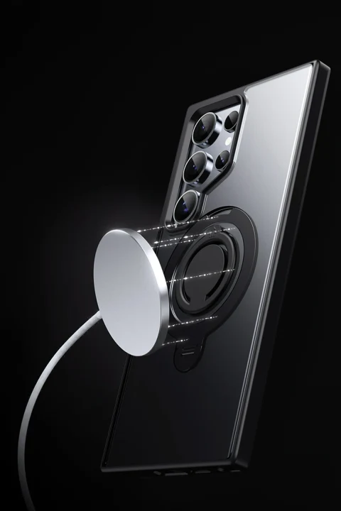 Joko Samsung Galaxy S24 Ultra Avatar 360 Dönen Magsafe Kapak - Titan Gri