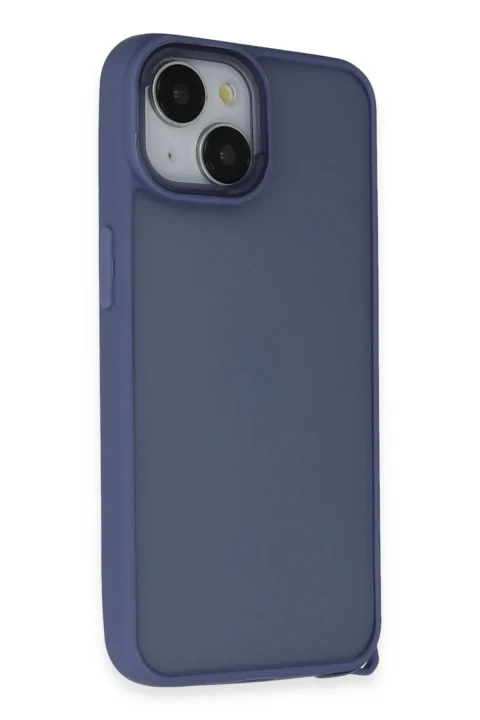 uryport Apple iPhone 15 Kılıf Elegant Kapak - Açık Mavi