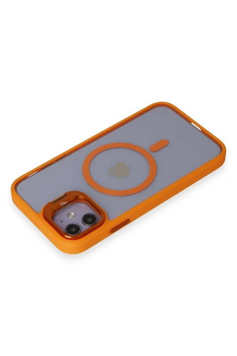 Joko Apple iPhone 11 Kılıf Roblox Lens Magsafe Standlı Kapak - Turuncu