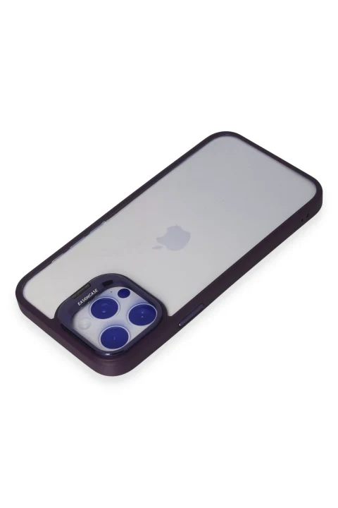 Joko Apple iPhone 15 Pro Kılıf Roblox Lens Standlı Kapak - Derin Mor