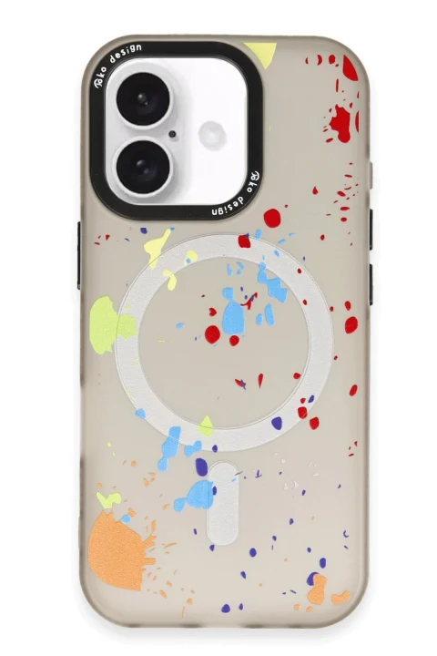 Joko Apple iPhone 16 Colorful Magsafe Kapak - Titan Gri