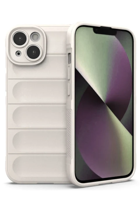 uryport Apple iPhone 13 Kılıf Optimum Silikon - Krem