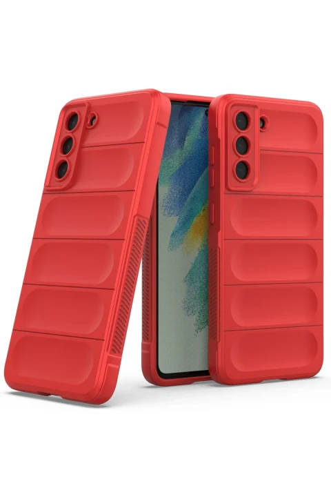 uryport Samsung Galaxy S21 Plus Kılıf Optimum Silikon - Kırmızı