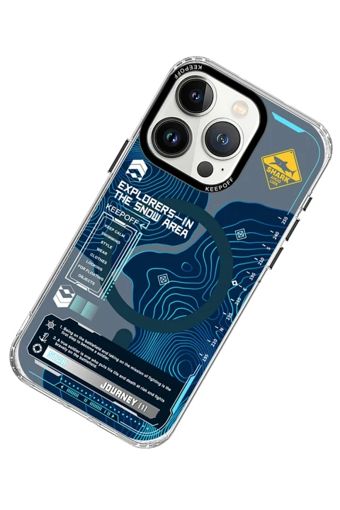 Keep Off Apple iPhone 15 Pro Max Map Magsafe Kapak - Island