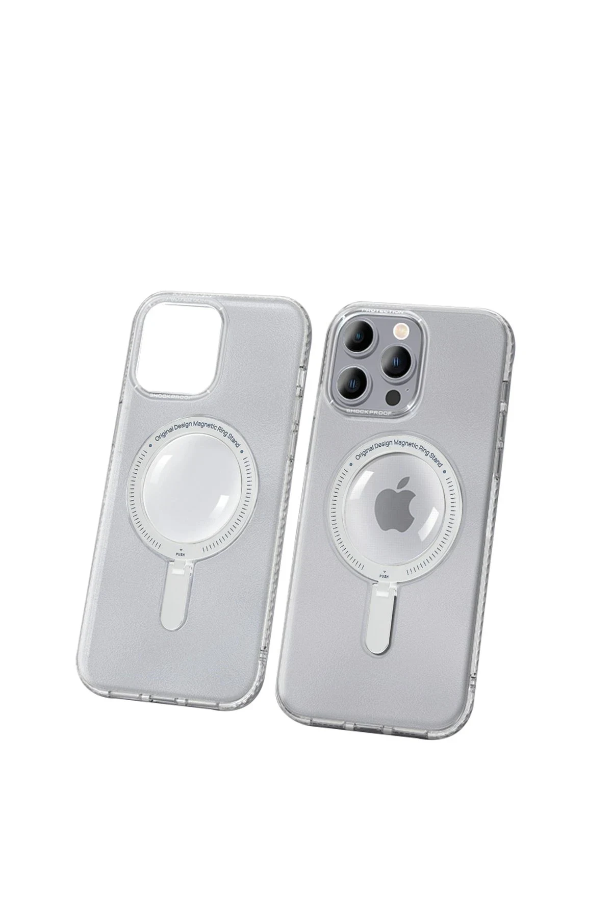 Joko Apple iPhone 14 Pro Max Kılıf Zoom Standlı Silikon - Şeffaf