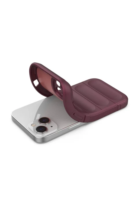 uryport Apple iPhone 13 Kılıf Optimum Silikon - Bordo