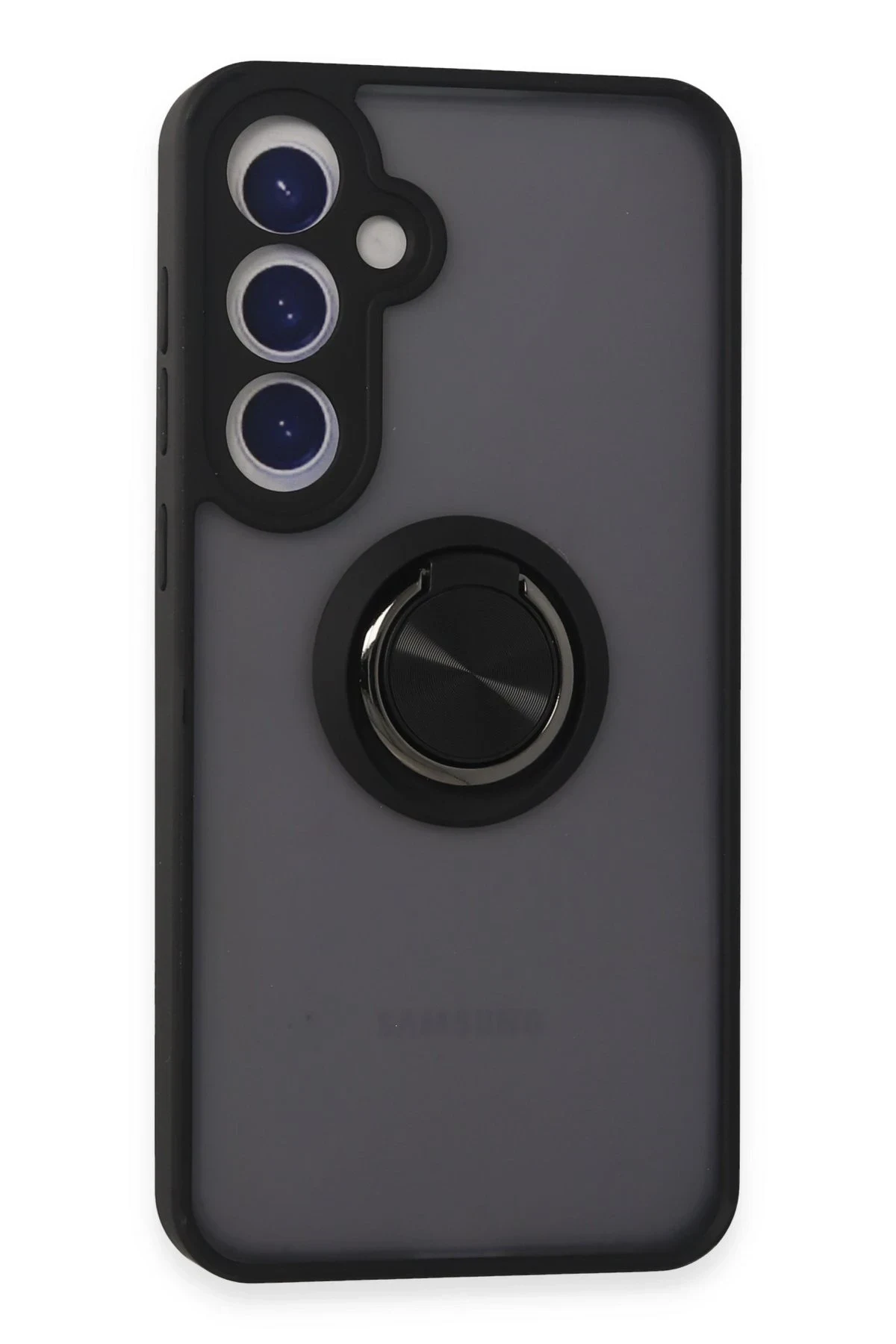 uryport Samsung Galaxy S24 Plus Kılıf Montreal Yüzüklü Silikon Kapak - Siyah