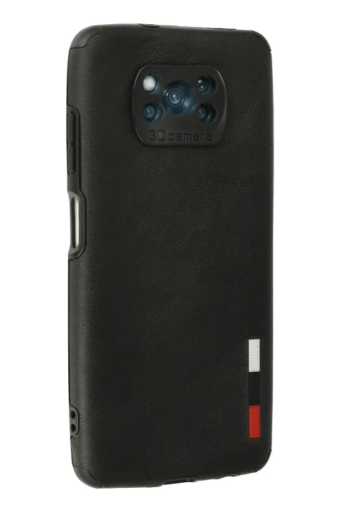 uryport Xiaomi Pocophone X3 Kılıf Loop Deri Silikon - Siyah