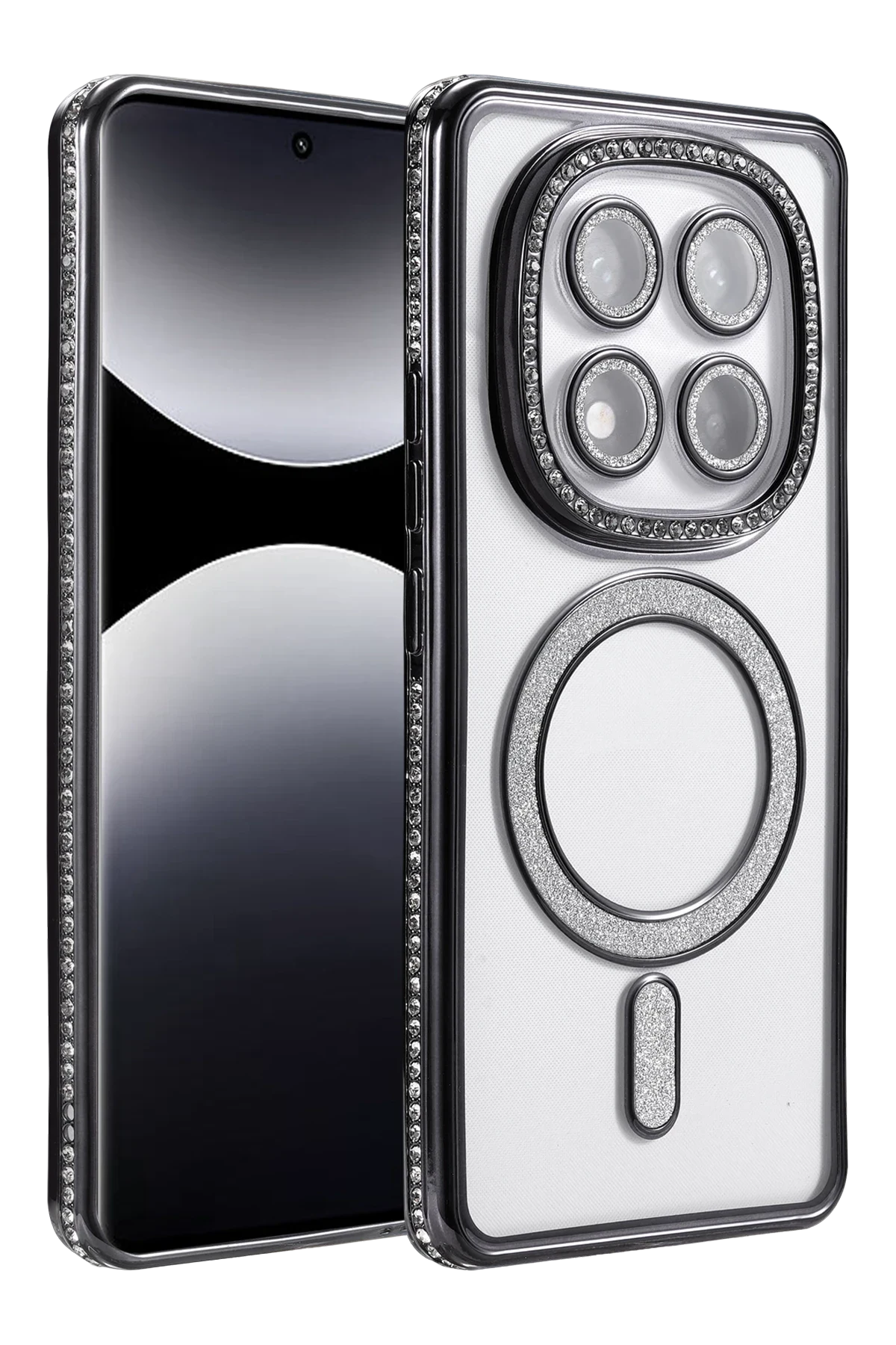 uryport Xiaomi Redmi Note 14 Pro 4G Joke Simli Magneticsafe Kılıf - Siyah