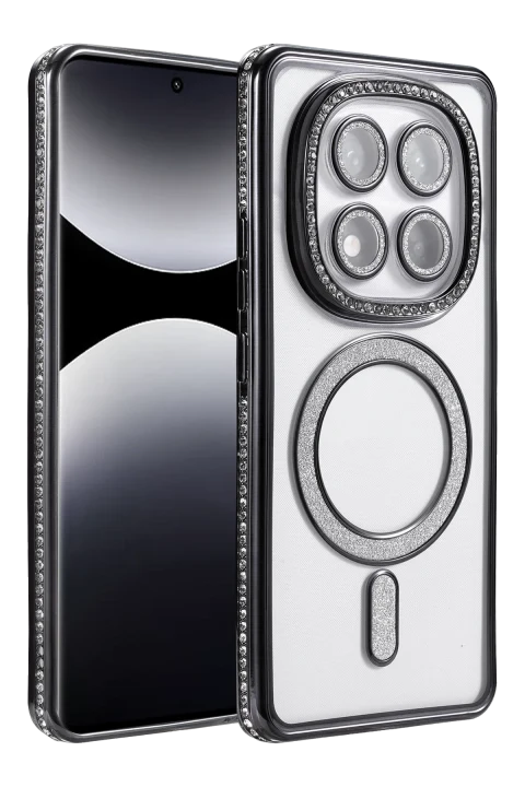 uryport Xiaomi Redmi Note 14 Pro 4G Joke Simli Magneticsafe Kılıf - Siyah
