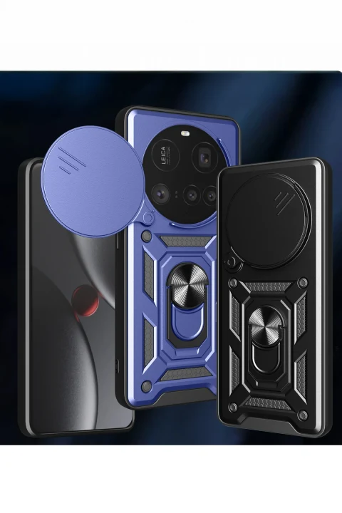 uryport Xiaomi Mi 15 Ultra Kılıf Pars Lens Yüzüklü Silikon - Lacivert