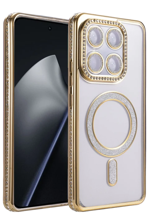 uryport Xiaomi Mi 15T Pro Joke Simli Magneticsafe Kılıf - Gold