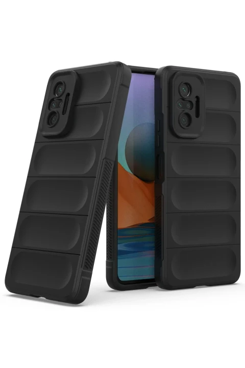 uryport Xiaomi Redmi Note 10 Pro Kılıf Optimum Silikon - Siyah