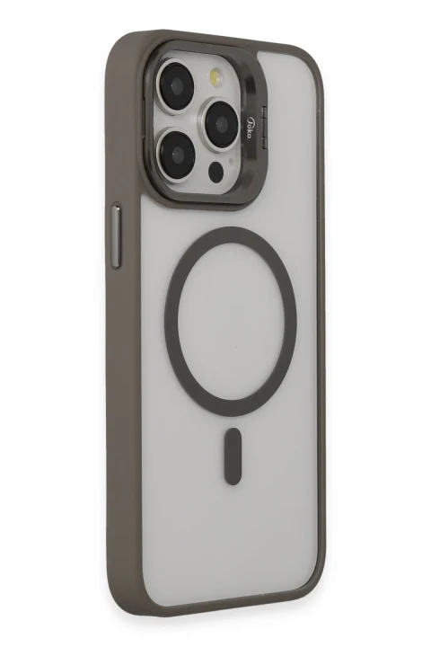 Joko Apple iPhone 14 Pro Max Kılıf Roblox Lens Magsafe Standlı Kapak - Titan Gri