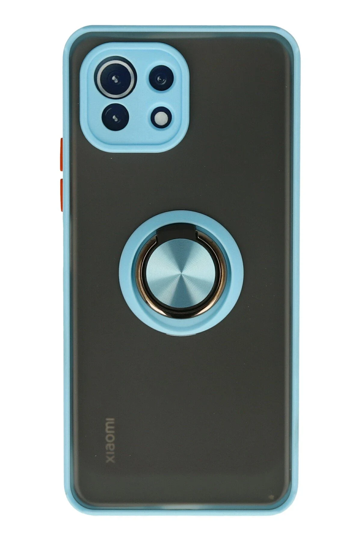 uryport Xiaomi Mİ 11 Lite Kılıf Montreal Yüzüklü Silikon Kapak - Buz Mavi