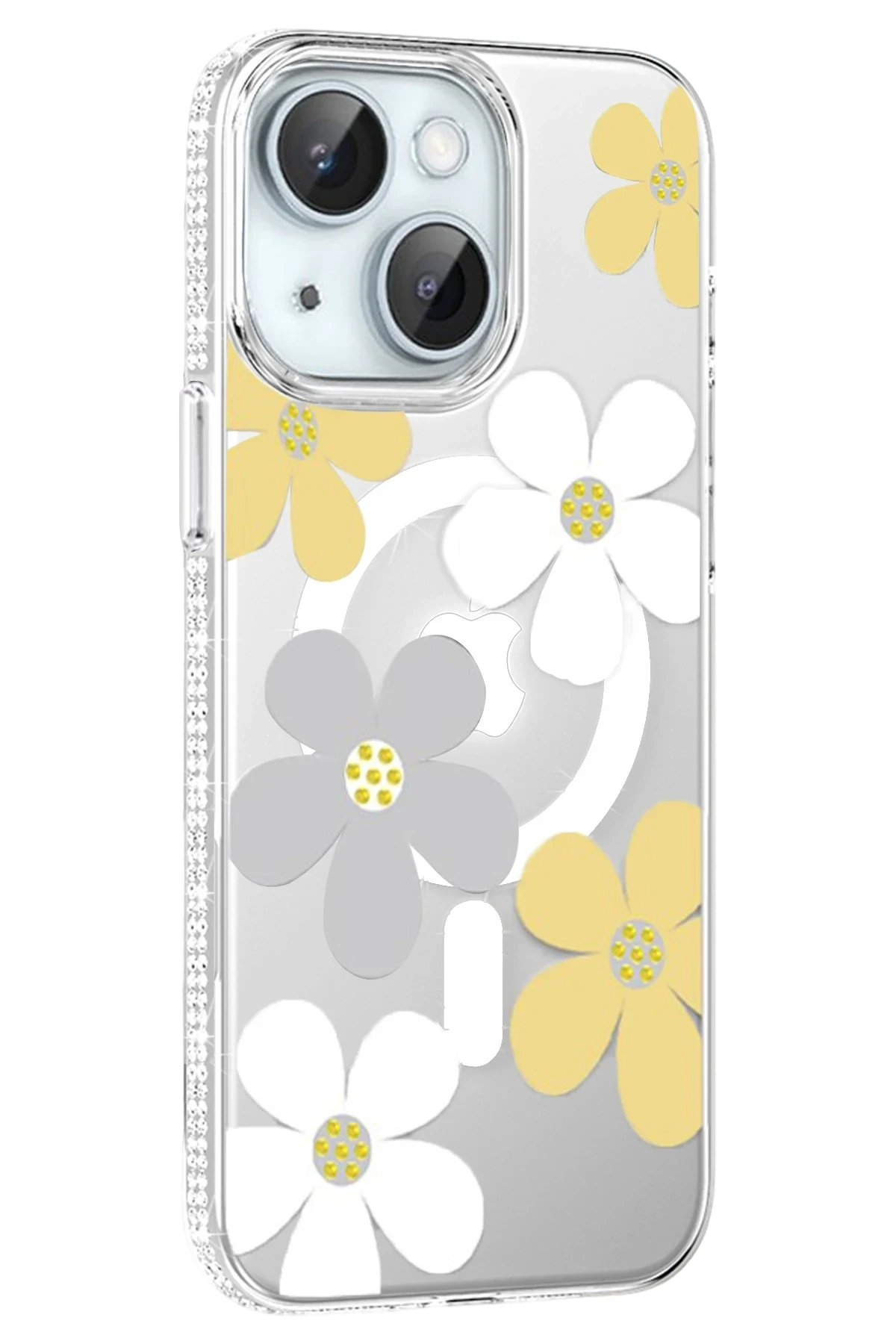 Joko Apple iPhone 15 Floral Magsafe Kapak - Sarı