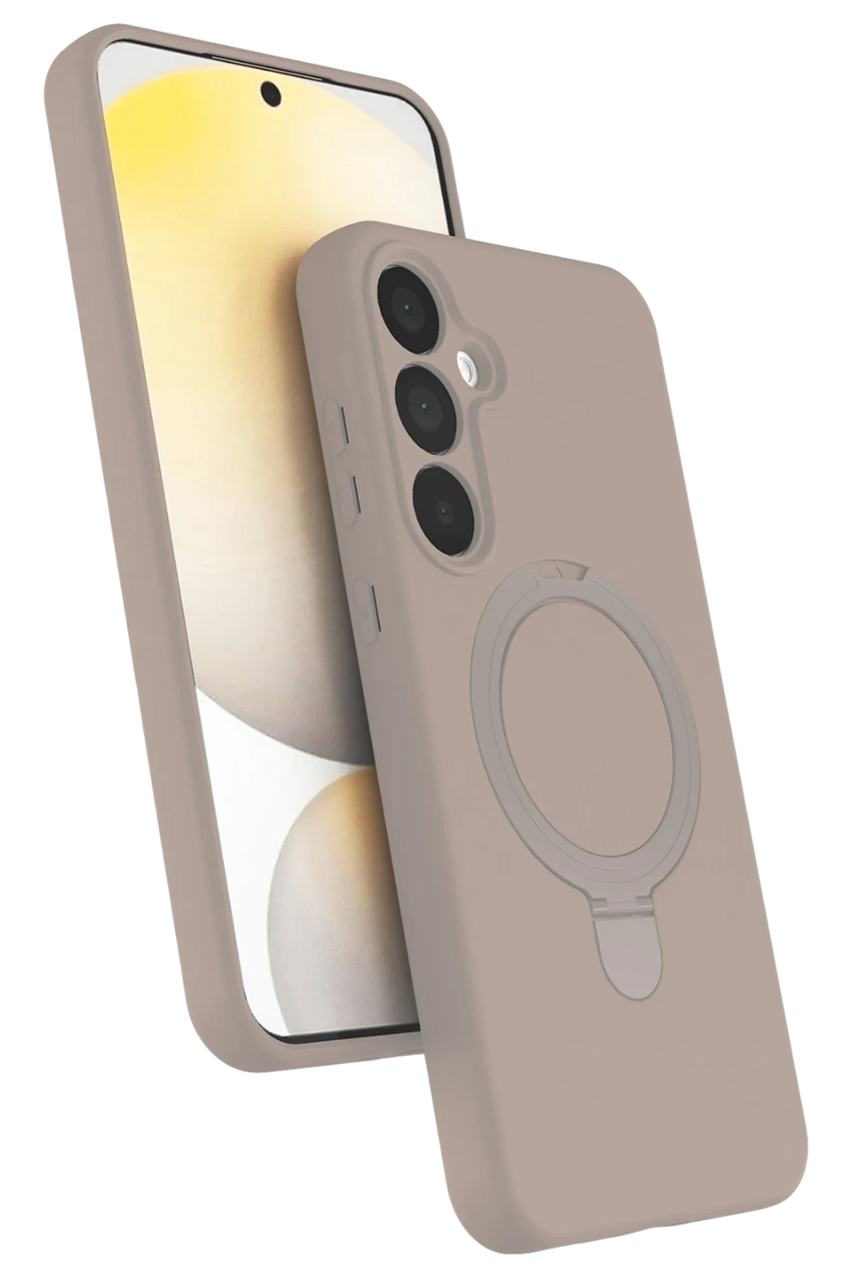 uryport Samsung Galaxy A55 5G Regal Magsafe Standlı Kapak - Çöl Titanyum