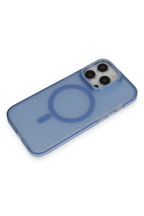 Joko Apple iPhone 15 Pro Max Frost Standlı Magsafe Kapak - Sierra Blue