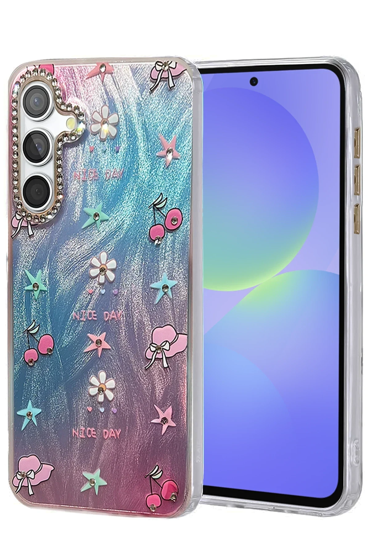 uryport Samsung Galaxy A36 Kılıf Blade Aynalı Desenli Kapak - Desen 4