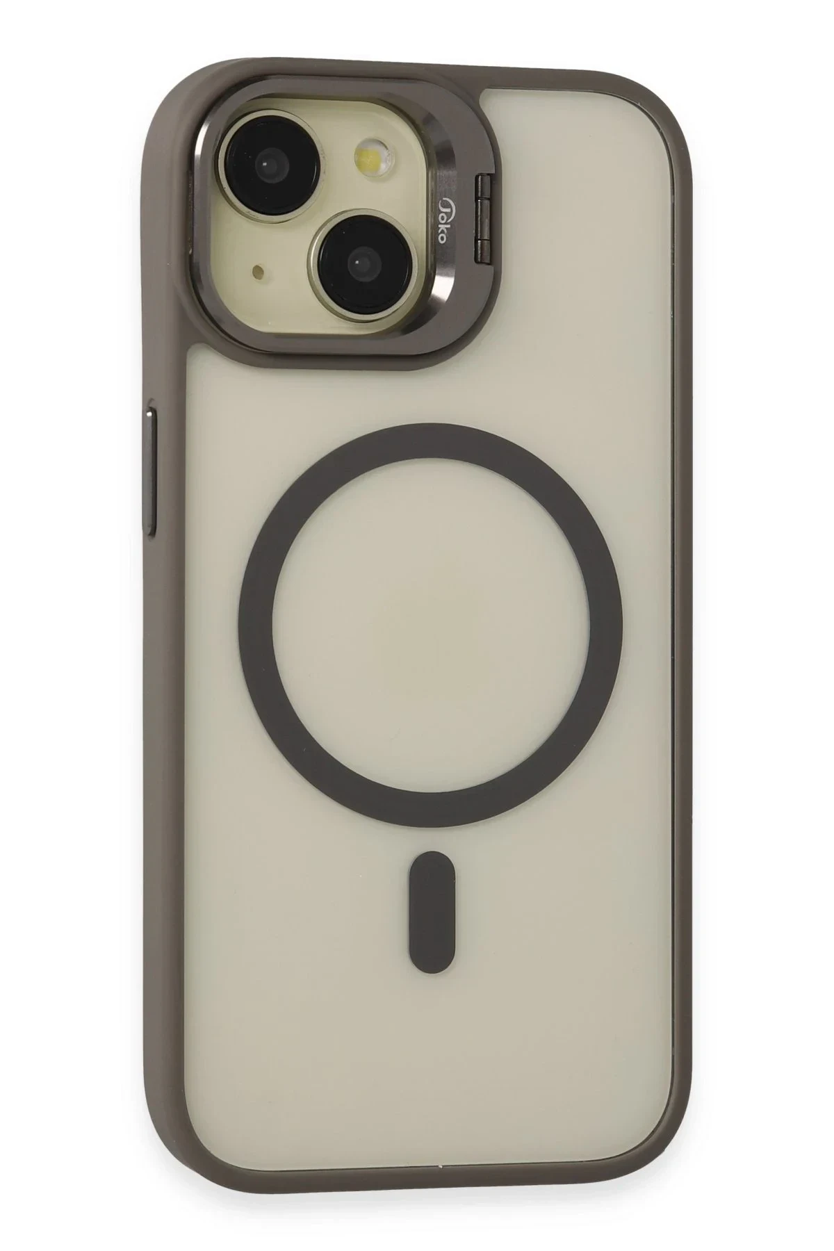 Joko Apple iPhone 14 Kılıf Roblox Lens Magsafe Standlı Kapak - Titan Gri