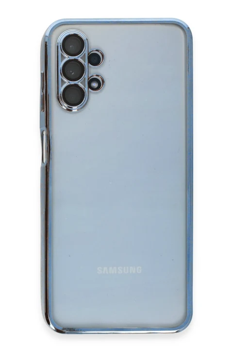uryport Samsung Galaxy A13 4G Kılıf Razer Lensli Silikon - Açık Mavi