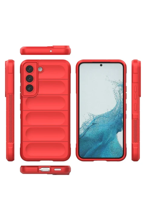 uryport Samsung Galaxy S21 Kılıf Optimum Silikon - Kırmızı