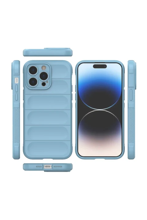 uryport Apple iPhone 14 Pro Max Kılıf Optimum Silikon - Sky Blue