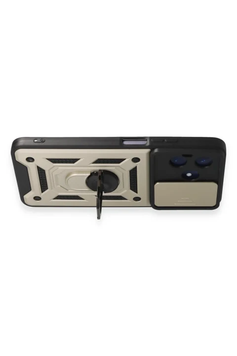 uryport Realme C53 Kılıf Pars Lens Yüzüklü Silikon - Gold
