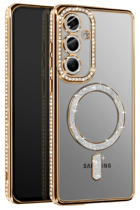 uryport Samsung Galaxy A57 5G Joke Simli Magneticsafe Kılıf - Gold