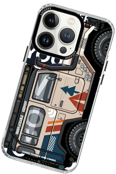 Keep Off Apple iPhone 15 Pro Max Cross Country Travel Magsafe Kapak - Jungle
