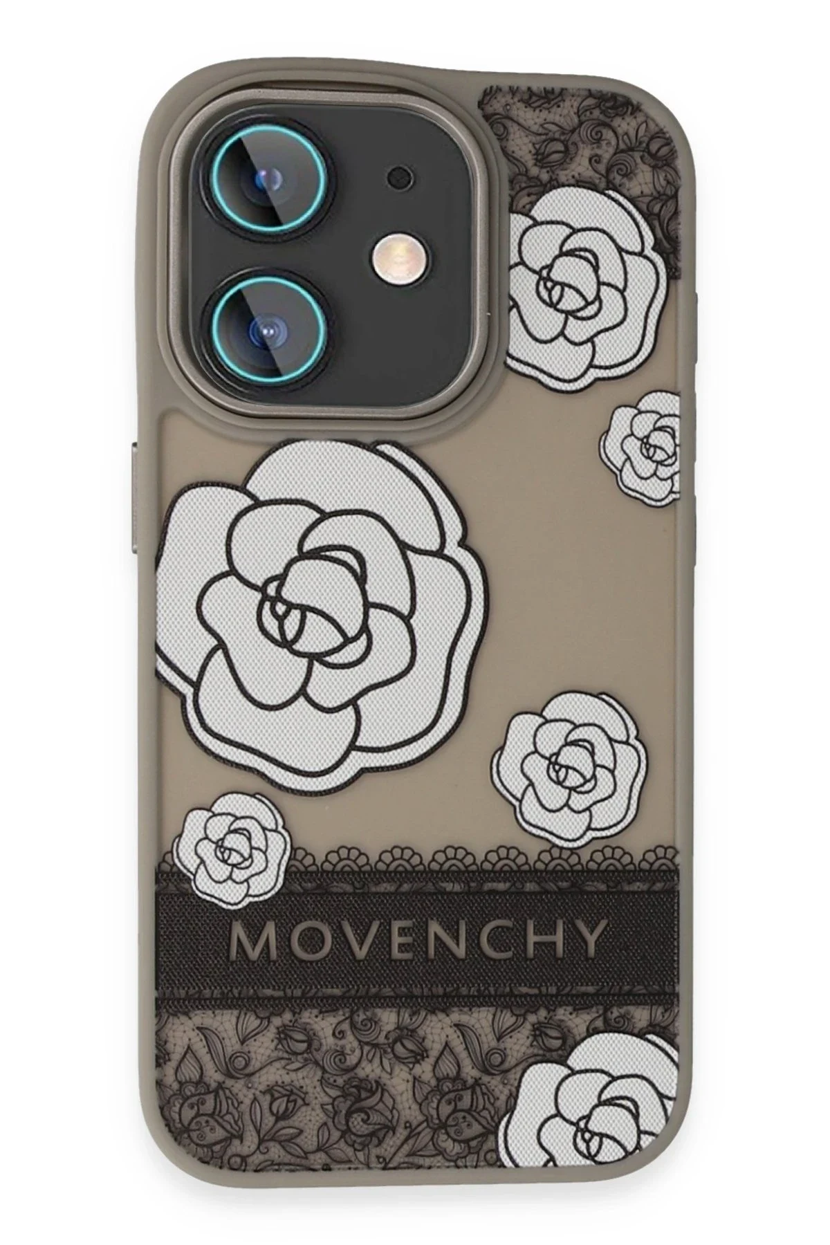 Movenchy Apple iPhone 11 Terra Desenli Kapak - Gri - 3