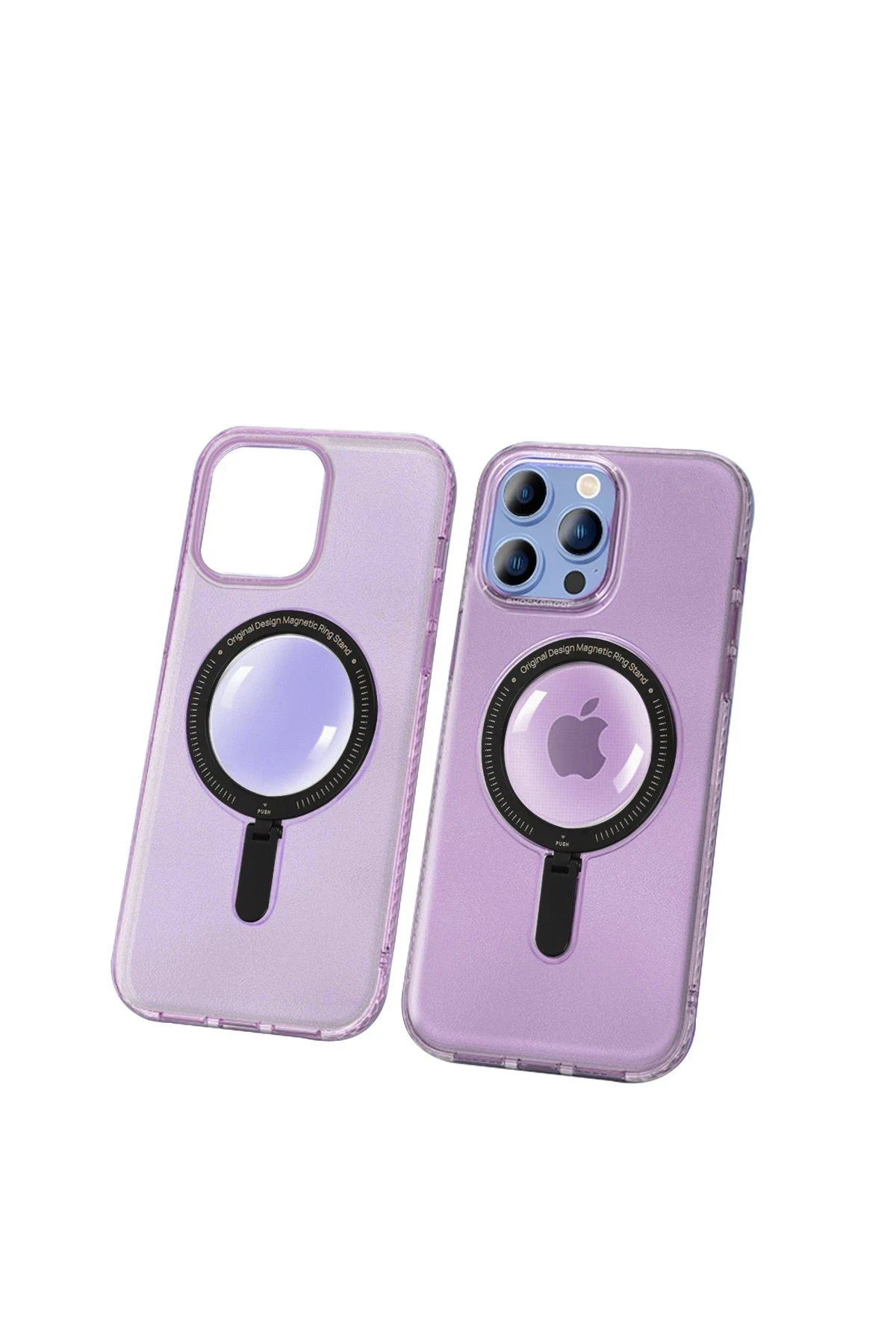 Joko Apple iPhone 14 Pro Max Kılıf Zoom Standlı Silikon - Derin Mor