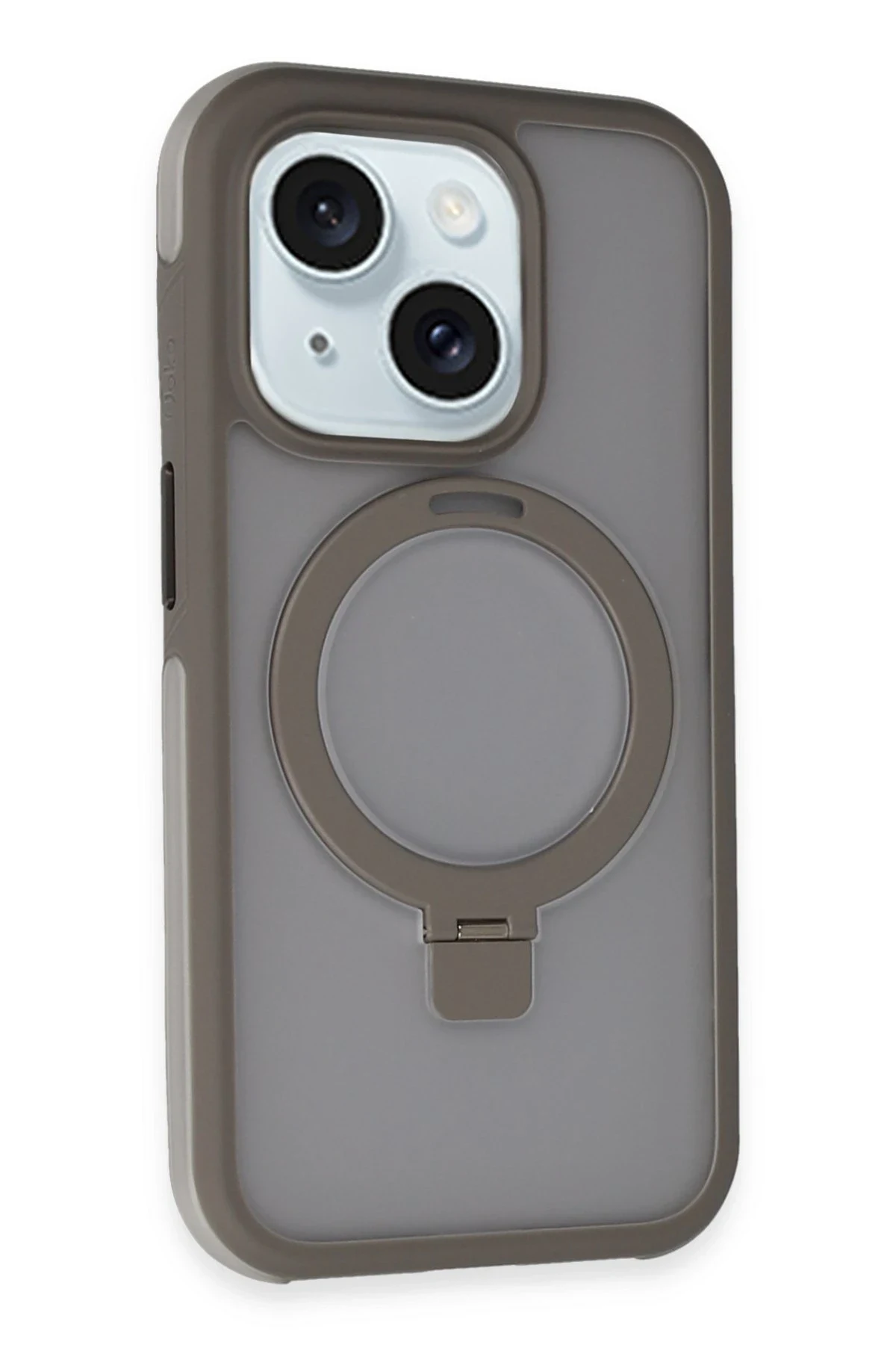 Joko Apple iPhone 15 Zorda Airbag Magsafe Standlı Kapak - Titan Gri
