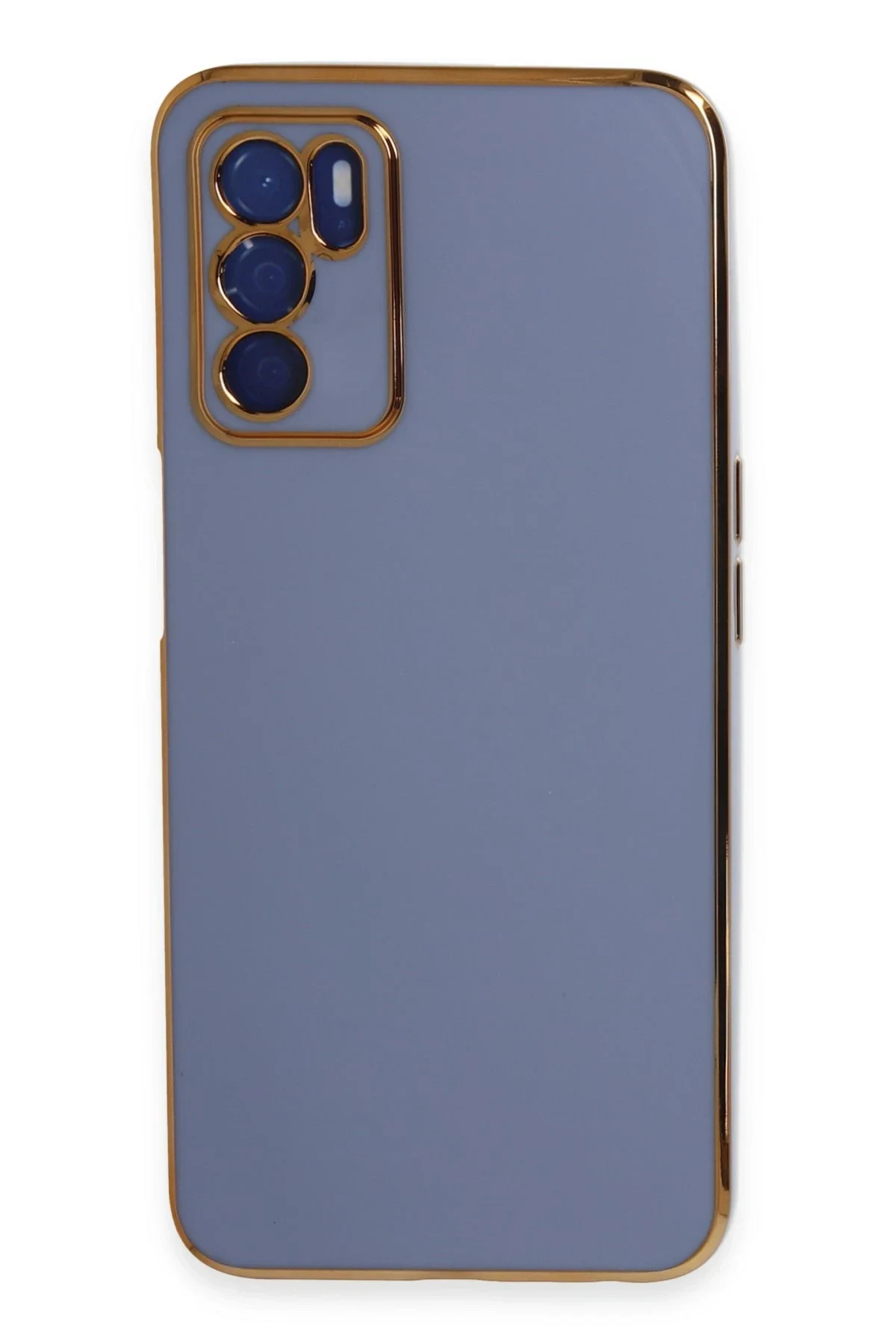 uryport Oppo A16 Kılıf Volet Silikon - Mavi