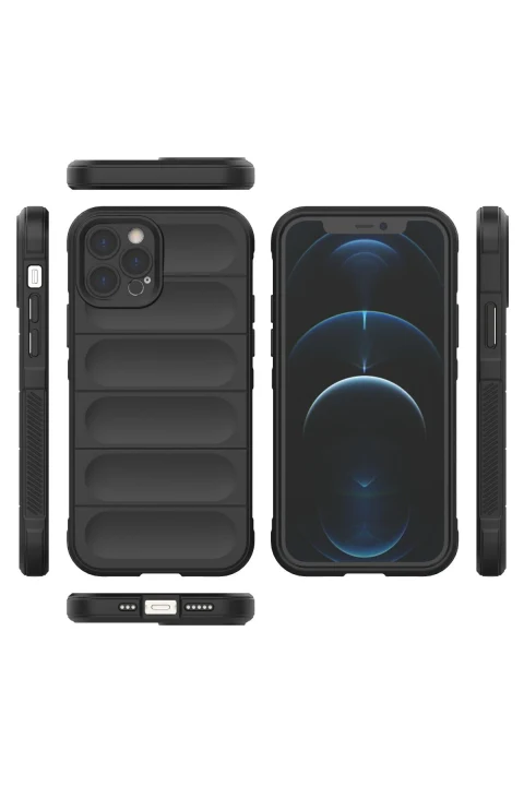 uryport Apple iPhone 12 Pro Max Kılıf Optimum Silikon - Siyah