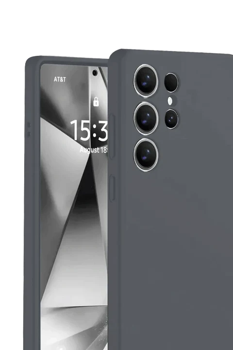 uryport Samsung Galaxy S25 Ultra Kılıf Nano içi Kadife Silikon - Gri