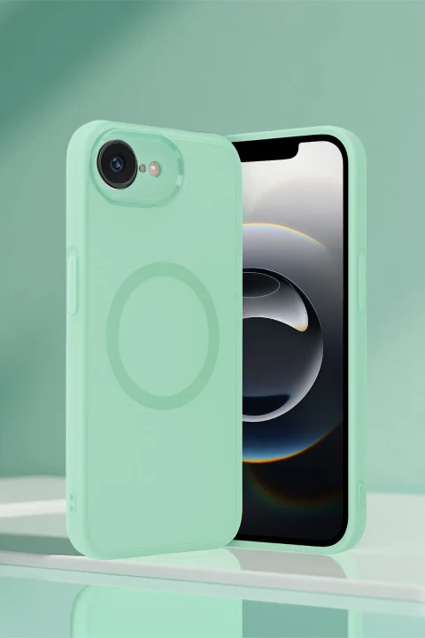 uryport Apple iPhone 16E Kılıf Maya Karbon Kapak - Koyu Yeşil