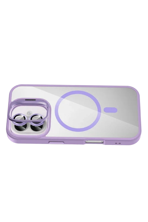 Joko Apple iPhone 16 Remim Lensli Magsafe Standlı Kapak - Lila