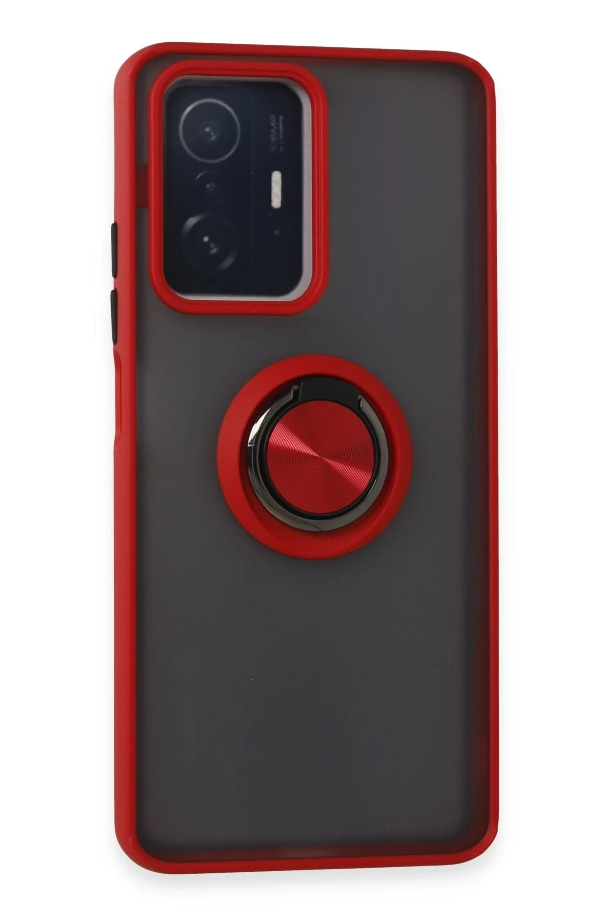 uryport Xiaomi Mi 11T Pro Kılıf Montreal Yüzüklü Silikon Kapak - Kırmızı