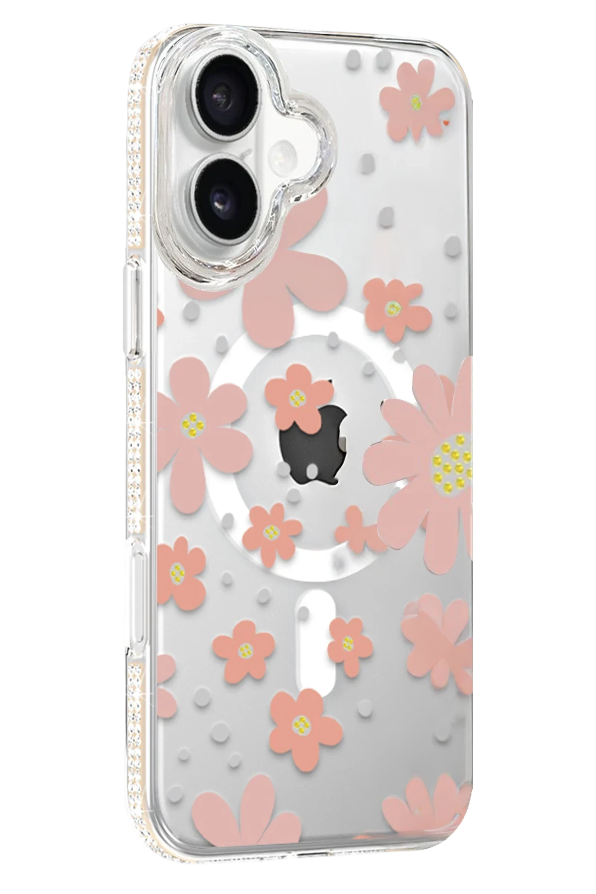 Joko Apple iPhone 16 Floral Magsafe Kapak - Pembe