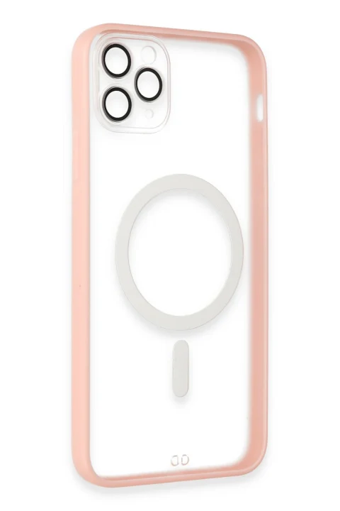 uryport Apple iPhone 11 Pro Max Kılıf Grand Magneticsafe Kapak - Pembe