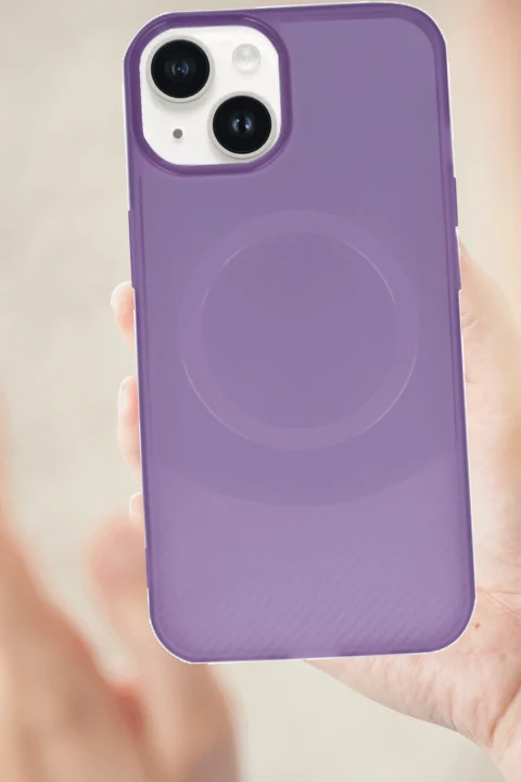 uryport Apple iPhone 14 Kılıf Maya Karbon Kapak - Siyah