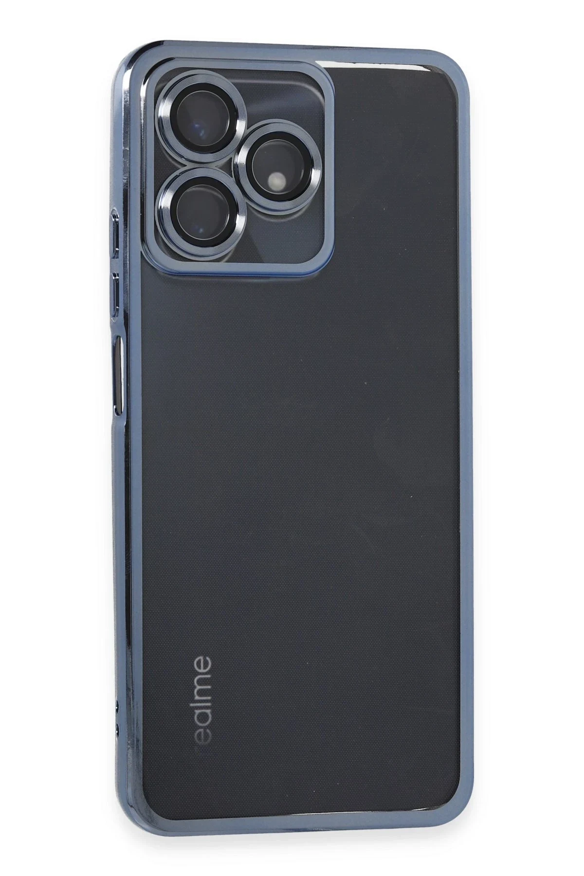 uryport Realme C53 Kılıf Razer Lensli Silikon - Açık Mavi