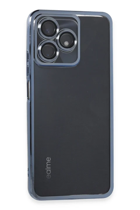 uryport Realme C53 Kılıf Razer Lensli Silikon - Açık Mavi