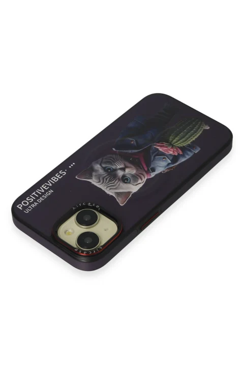 Joko Apple iPhone 15 Fun Magsafe Kapak - Derin Mor